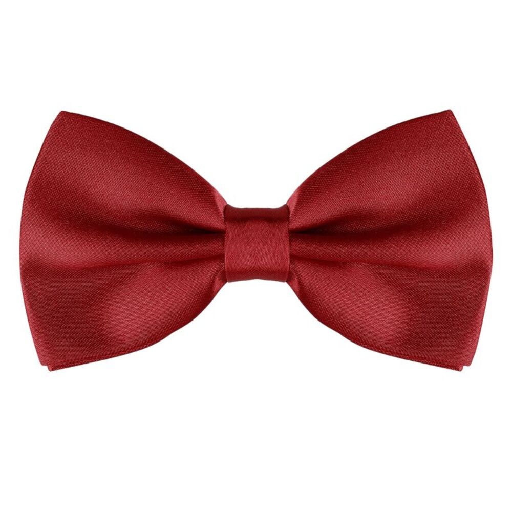 Pre-tied Solid Adjustable Bowtie Classic Tuxedo Wedding Bow Ties Wine Red